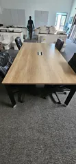 Conference Desk with 4 Leather Revolving Chairs - 2
