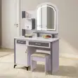Seti ya Dressing Vanity Nyeupe na Kiti - 2