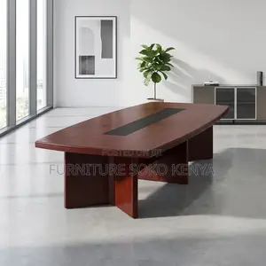 Executive Meeting Table | 2400mm Brown Modern Boardroom Table