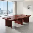 Executive Meeting Table | 2400mm Brown Modern Boardroom Table - 3