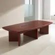 Executive Meeting Table | 2400mm Brown Modern Boardroom Table - 5