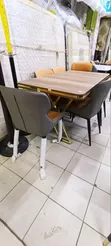 Brand New Budget-Friendly Dining Set - 6 Leather Chairs - 1