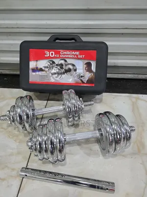 Brand New 30kg Chrome Dumbbell Set