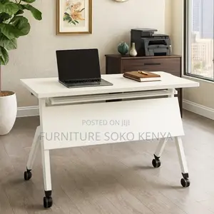 1.2m White Conference Table for Home Office/Meeting