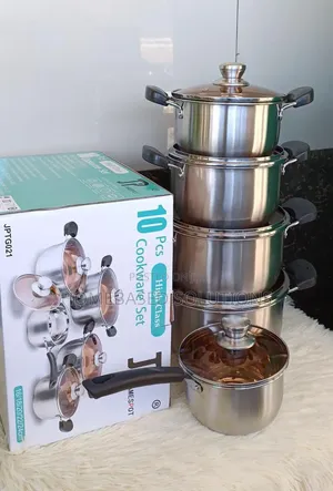 JP Stainless Steel Sufuria Set - 10 Pieces