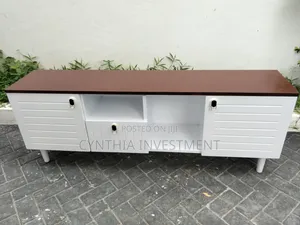 5 Ft Brown & White TV Stand