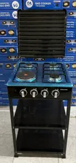 Em Standing Cooker with Shelves and Metal Lid - 1