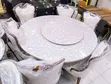 Seti Mpya ya Meza ya Kulia ya Mviringo ya Watu 6 na Lazy Susan - 4