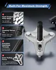 46 Pcs Harmonic Balancer, Steering Wheel, Gear & Crank Puller Kit - 4