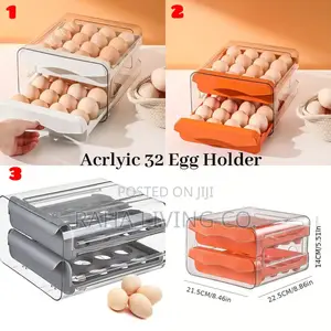 Egg Tray Holder | Grey or Orange | Kitchen Egg Storage Rack