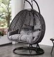 Modern 2 Seater Hammock Swing Chair - White Rattan - 3