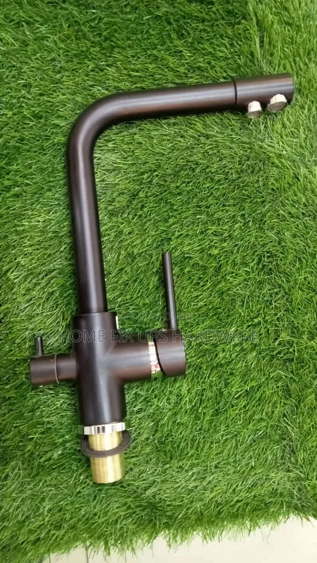 Brimix Black Kitchen Mixer Tap with Two Handles - 1