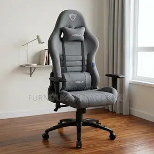 Ergonomic Gray Fabric Gaming Chair
