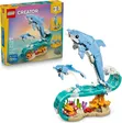 LEGO Creator 3 in 1 Wanyama wa Bahari: Pomboo Wazuri (31385) - 1
