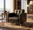 One-Seater Leather Office Chair - 5