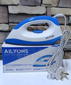 Ailyons HD198A-S Electric Dry Iron Box - White/Blue