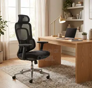 2-Lumbar Support Office Chair - Black