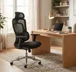 2-Lumbar Support Office Chair - Black - 1