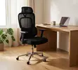 2-Lumbar Support Office Chair - Black - 3