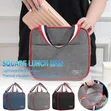 6L Insulated Square Lunch Bag yenye Carry Handles - 2