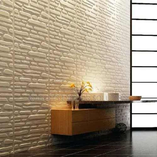 New Look PVC 3D Wall Panels (White, 50x50cm) - 1
