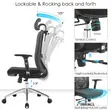 Ergonomic Office Chair with Adjustment Knob - 1