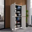 4-Door Metallic Cabinet - White - 3