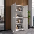 4-Door Metallic Cabinet - White - 4