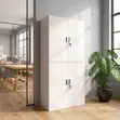 4-Door Metallic Cabinet - White - 5