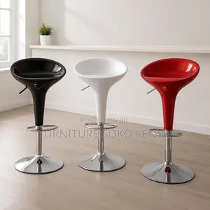 Adjustable Swivel Bar Stool - Black