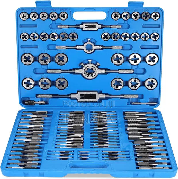 110 Pcs Heavy Duty Carbon Steel Tap & Die Set (M2-M18) - 1