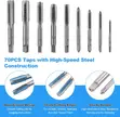 110 Pcs Heavy Duty Carbon Steel Tap & Die Set (M2-M18) - 5