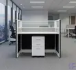 Modular Office Workstation ya Mtumiaji Moja Iliyoingizwa - 2