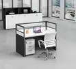 Modular Office Workstation ya Mtumiaji Moja Iliyoingizwa - 3