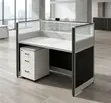 Modular Office Workstation ya Mtumiaji Moja Iliyoingizwa - 4