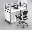 Modular Office Workstation ya Mtumiaji Moja Iliyoingizwa - 5
