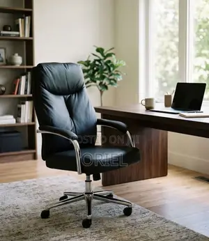 High Back Leather Office Chair - Brand New