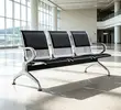 3-Seater PU Leather Padded Airport Waiting Bench - 5