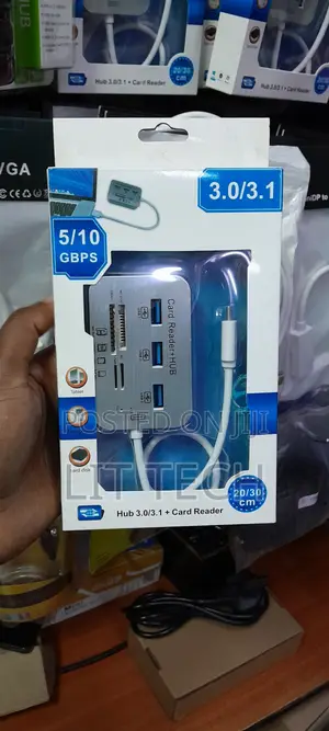 USB 3.0/3.1 Hub na Kadi Reader ya Kasi Sana