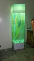 5ft White Tower Aquarium with Goldfish - 1
