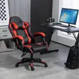 Kiti cha Michezo Chekundu cha Ergonomic chenye Miguu - 2