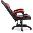 Kiti cha Michezo Chekundu cha Ergonomic chenye Miguu - 4
