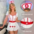 Sexy Short Red and White Nurse Costume - 3
