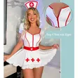 Sexy Short Red and White Nurse Costume - 5