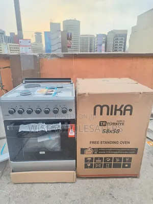 Mika 58x58cm Silver Standing Cooker
