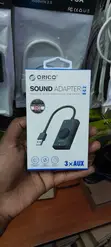 ORICO SC2 USB Sound Card Adapter with Volume Control & 3 AUX Ports - 1