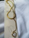 Pearl Heart Gold Plated Necklace - 2