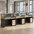3-Seater Straight Workstation Desk - 2