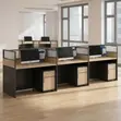 3-Seater Straight Workstation Desk - 3
