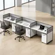 3-Seater Straight Workstation Desk - 4